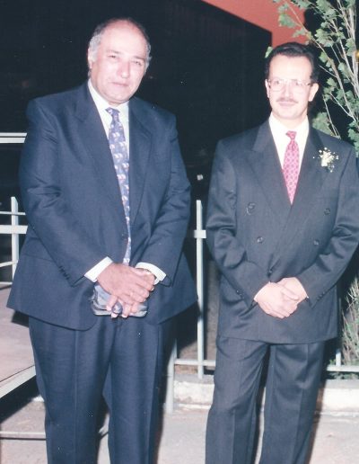With oldest friend, John, in Greece