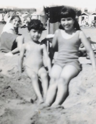 Seaside, sandcastles